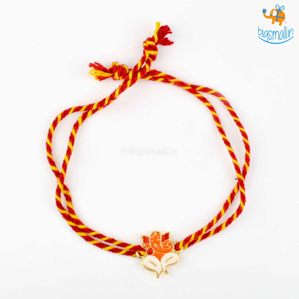 Ganesha Metallic Rakhi