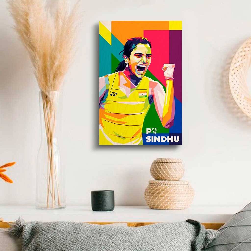 PV Sindhu Printed Wooden Frame