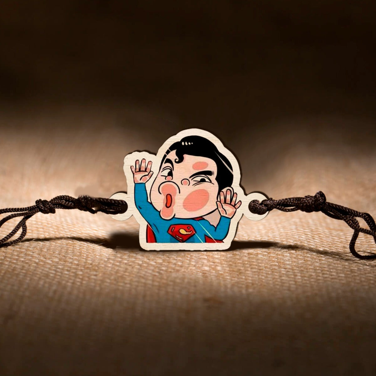 Superman Wooden Rakhi