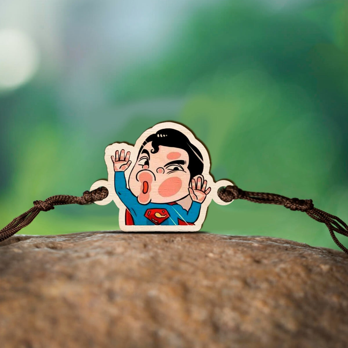 Superman Wooden Rakhi