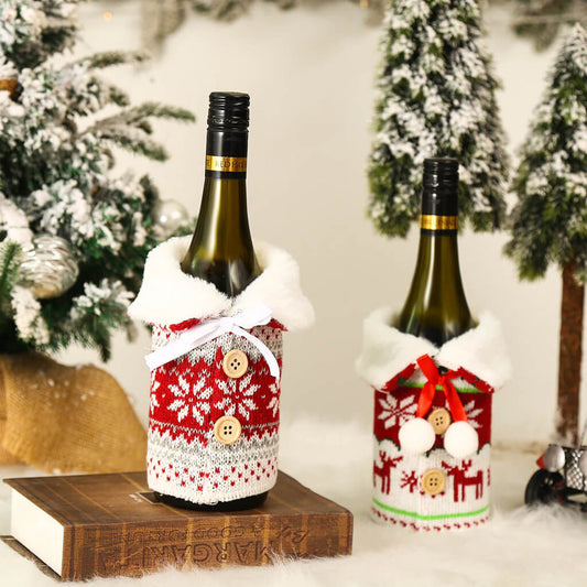 Christmas Wine Bottle Cover - Set of 2