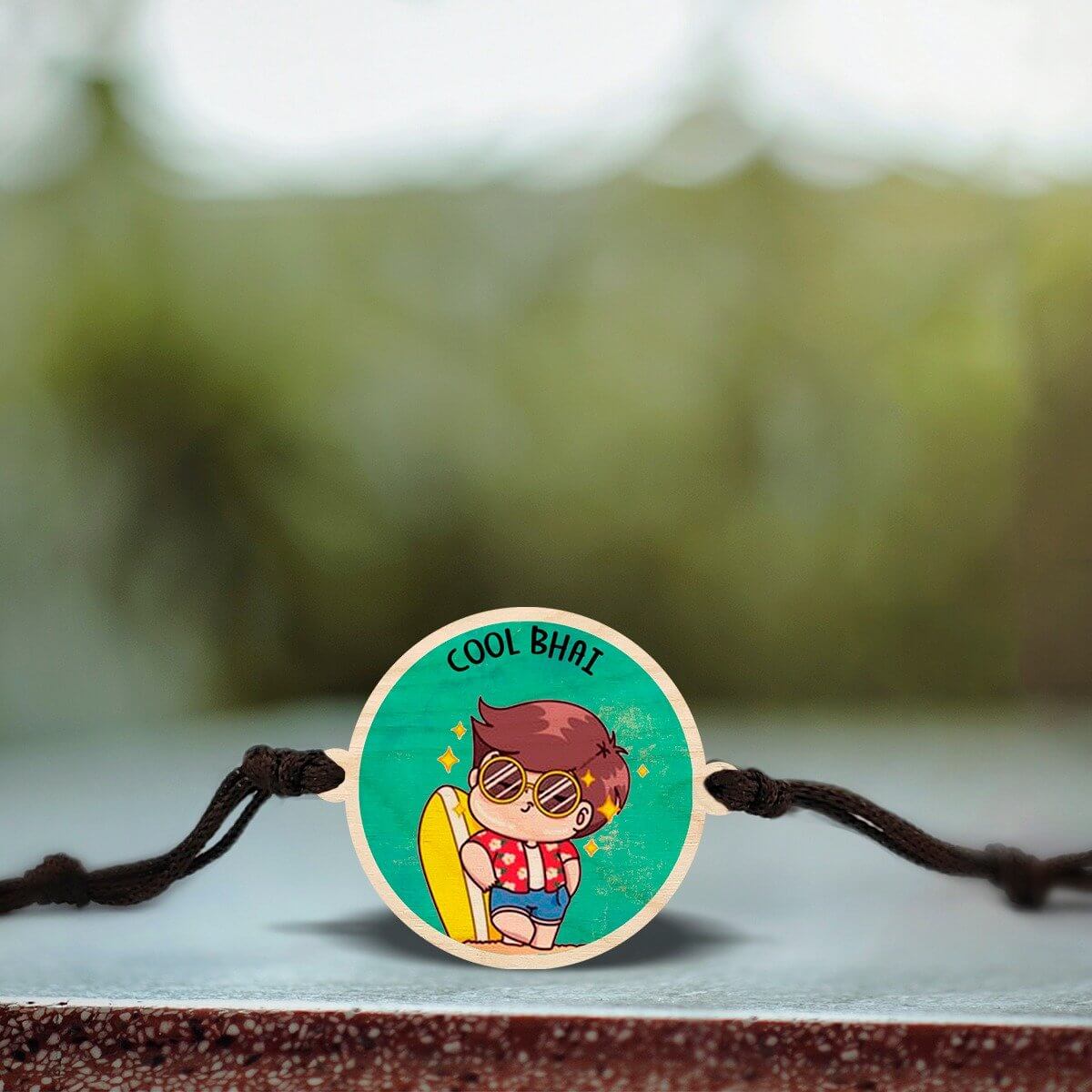 Cool Bhai Wooden Rakhi