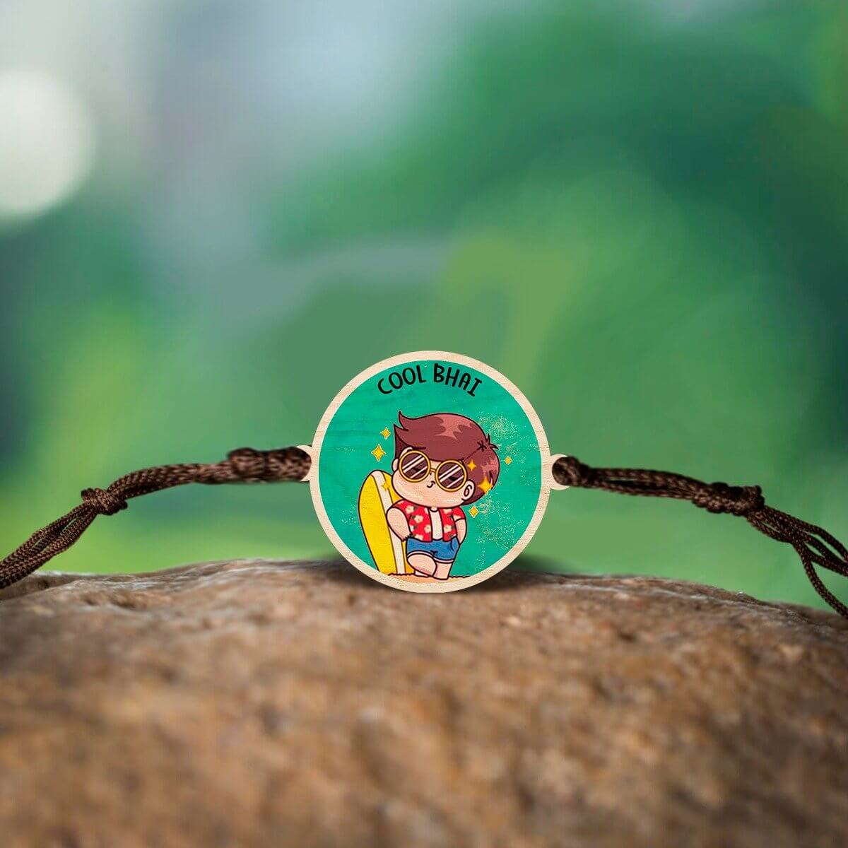 Cool Bhai Wooden Rakhi