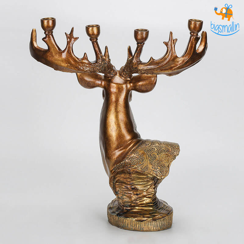 Vintage Reindeer Candle Holder