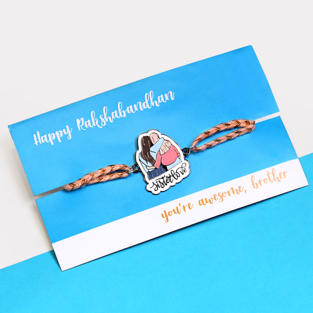 Sister Love Metallic Rakhi