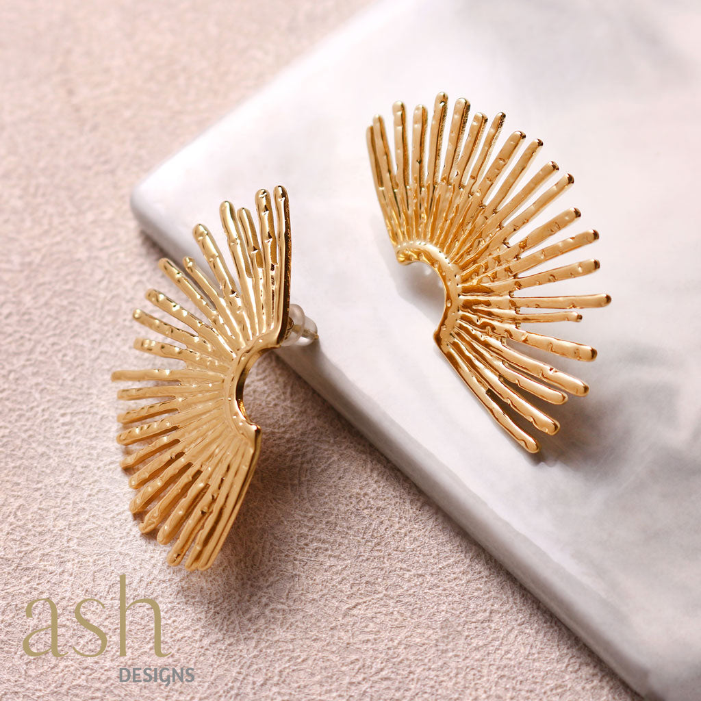 Solar Flare 18k Gold Plated Earrings