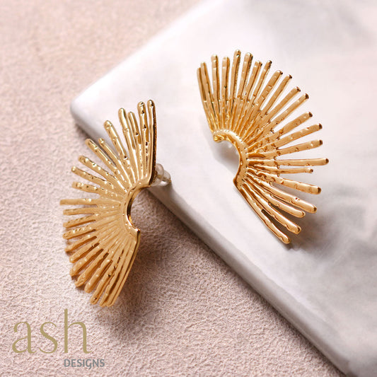 Solar Flare 18k Gold Plated Earrings