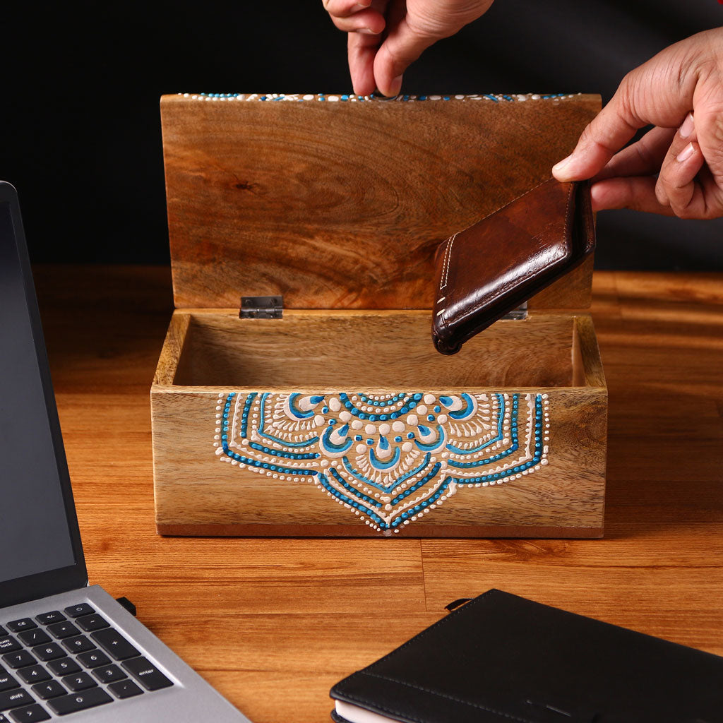 Mandala Wooden Storage Box