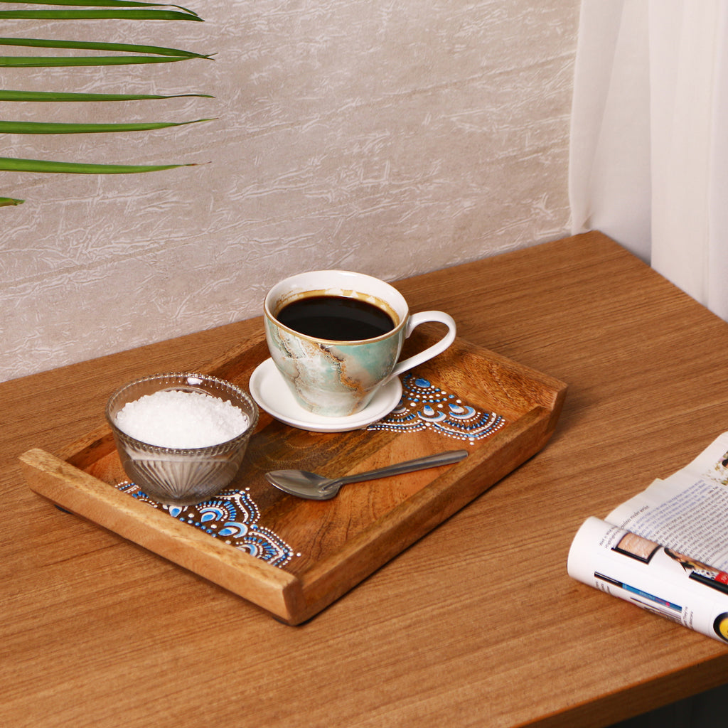 Mandala Wooden Tray Set