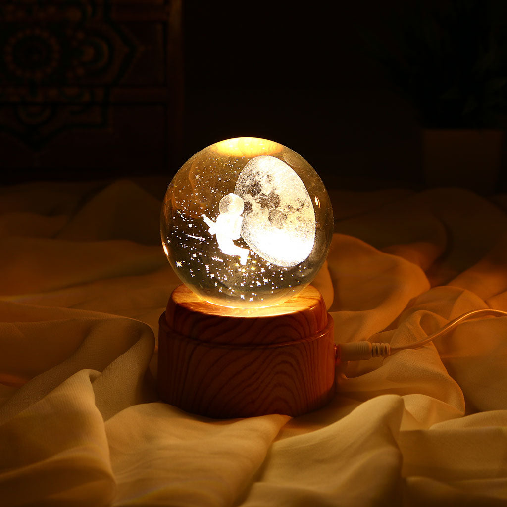 Spinning Astro Crystal Lamp