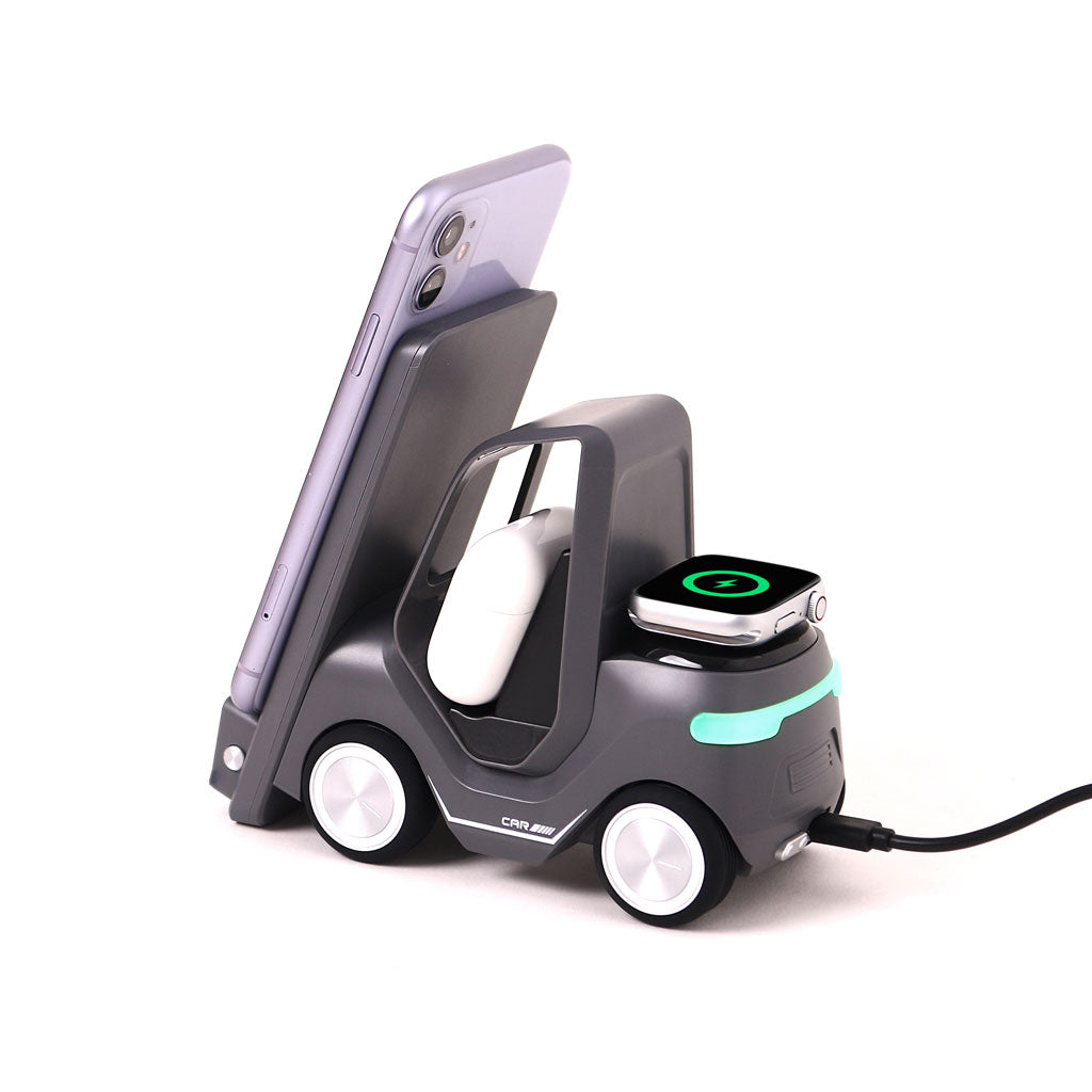 Bigsmall Charge Cruiser - 3 in 1 Wireless Charger with Clock