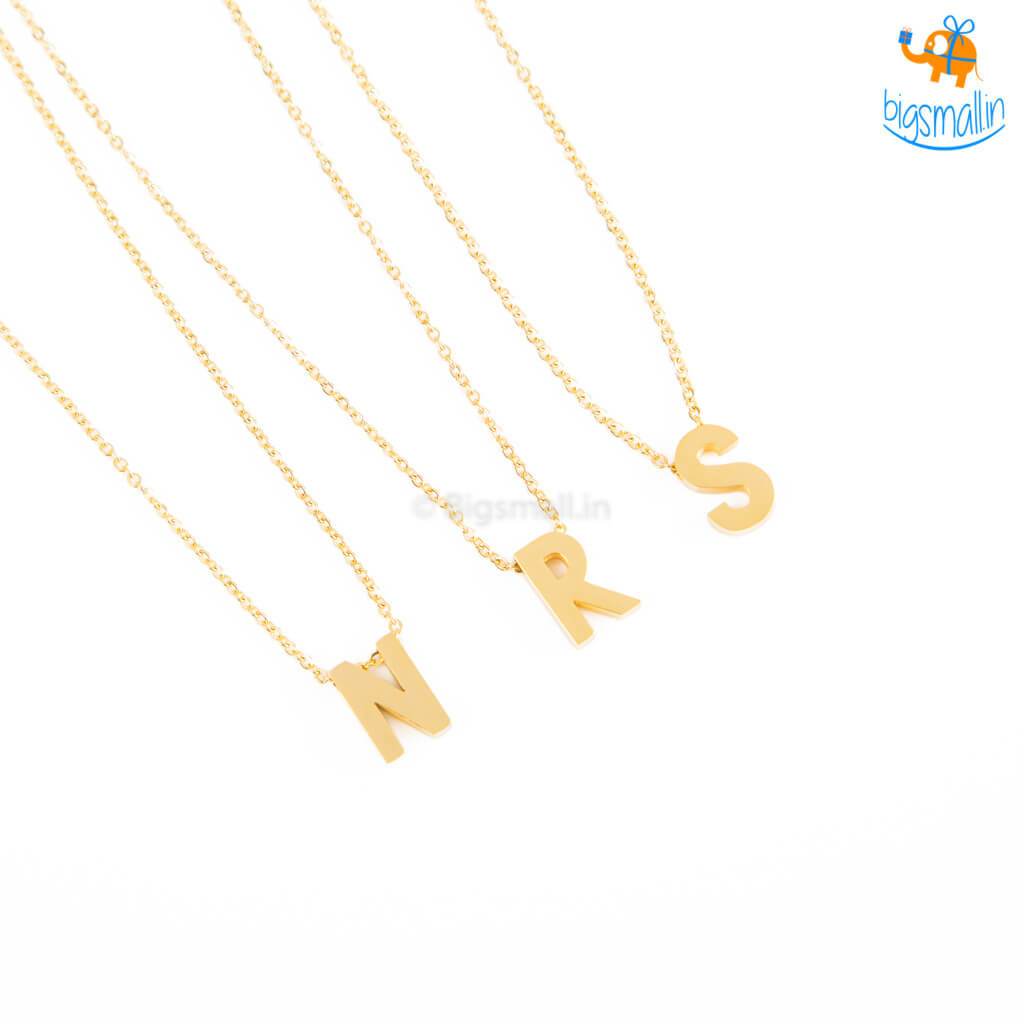 Initials Pendant With Chain