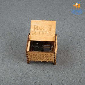 Pink Panther Music Box with Automatic Key