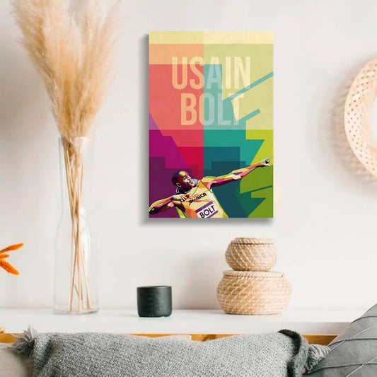 Usain Bolt Wooden Wall Art