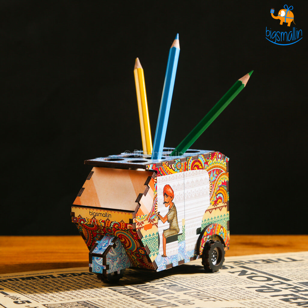 Pop Art Rickshaw Pen Stand