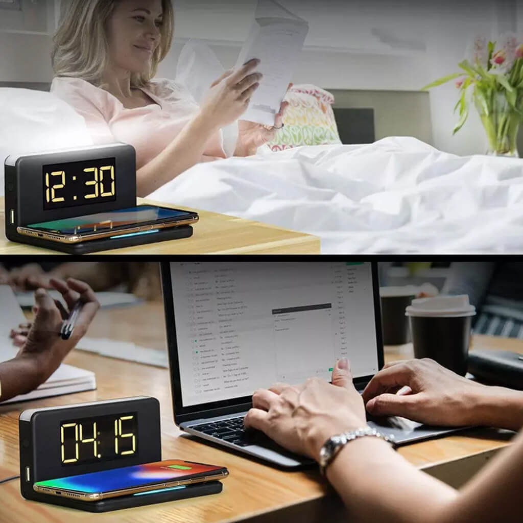 Wireless Charger With Alarm Clock