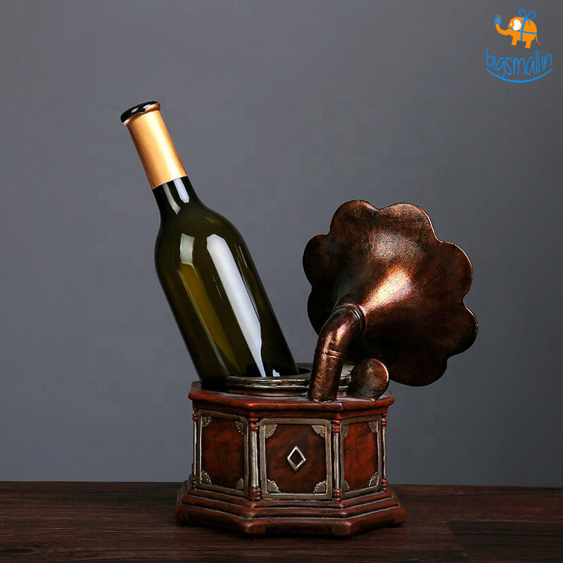 Retro Gramophone Wine Bottle Holder
