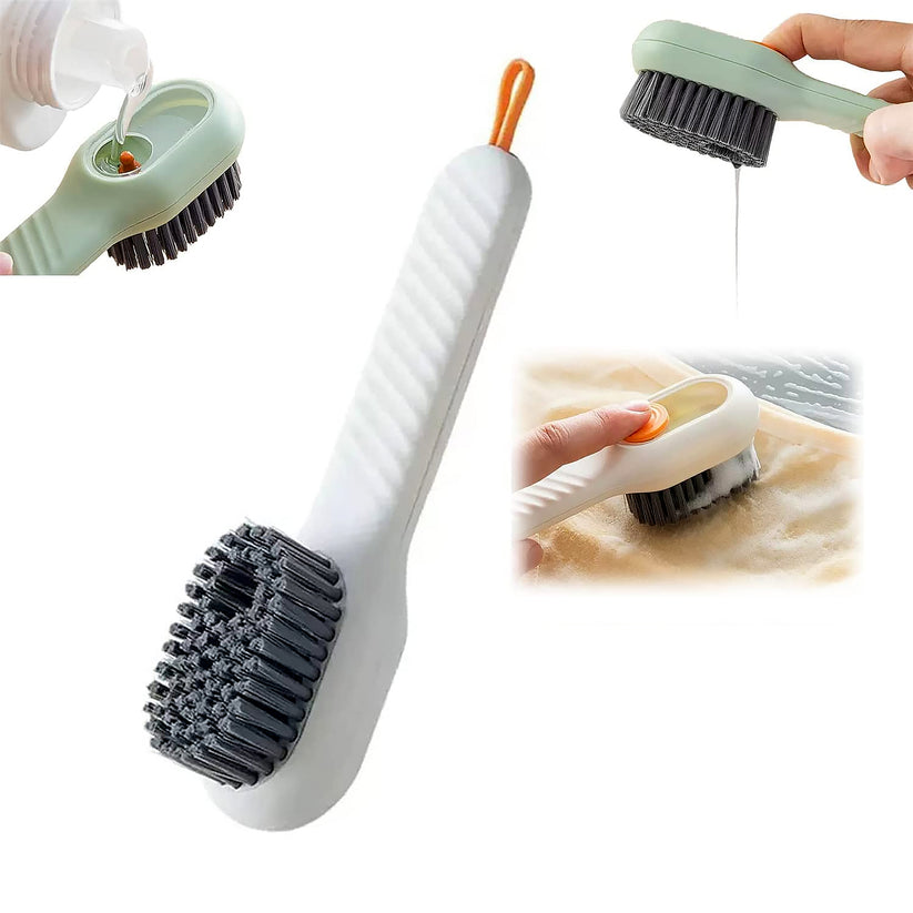 Scrubbing Brush with Built-In Soap Dispenser – Multipurpose Cleaning Brush for Shoes, Clothes and Kitchen