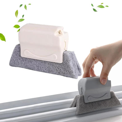 Multipurpose Window & Surface Cleaning Tool Set (2 Pc) – Sponge Scrubber + Microfiber Detail Brush