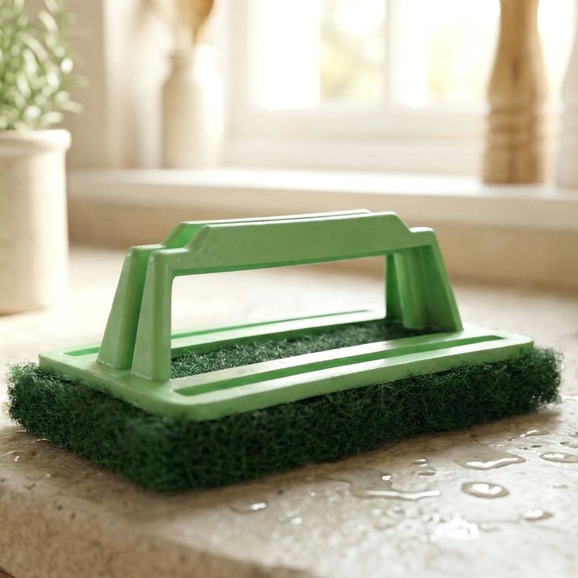 Tile Cleaning Scrubber Brush with Handle – Multipurpose Floor and Bathroom Cleaning Brush
