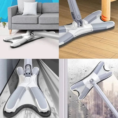 Adjustable 360° Flat Mop with Easy Squeeze – Long Handle Cleaning Mop for Floor, Wall, Ceiling