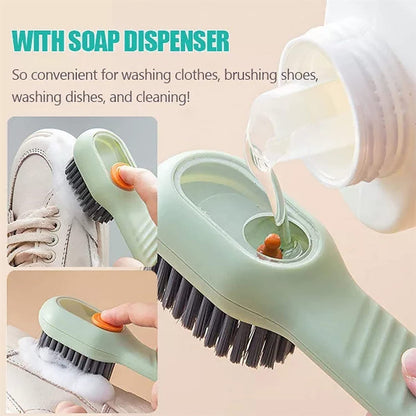 Scrubbing Brush with Built-In Soap Dispenser – Multipurpose Cleaning Brush for Shoes, Clothes and Kitchen