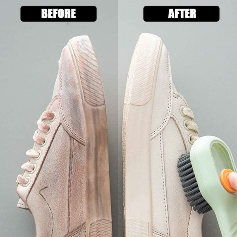 Scrubbing Brush with Built-In Soap Dispenser – Multipurpose Cleaning Brush for Shoes, Clothes and Kitchen