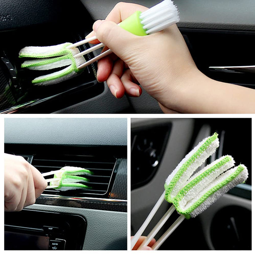 Multipurpose Window & Surface Cleaning Tool Set (2 Pc) – Sponge Scrubber + Microfiber Detail Brush