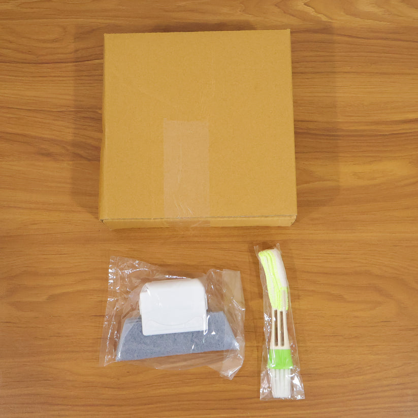 Multipurpose Window & Surface Cleaning Tool Set (2 Pc) – Sponge Scrubber + Microfiber Detail Brush