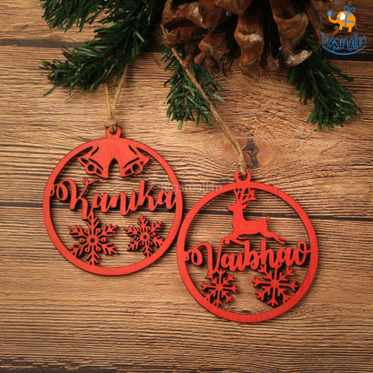 Personalized Name Wooden Christmas Ornament | COD Not Available
