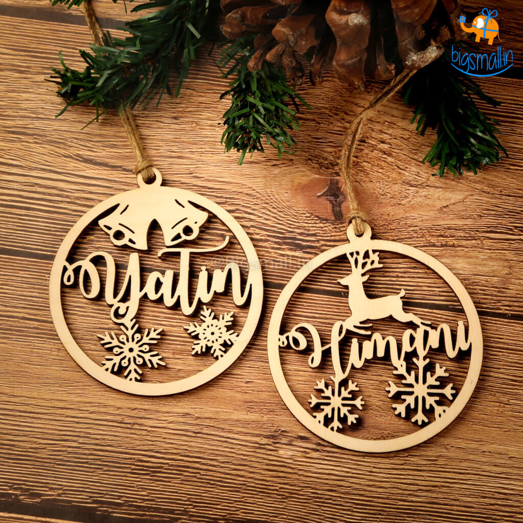 Personalized Name Wooden Christmas Ornament | COD Not Available