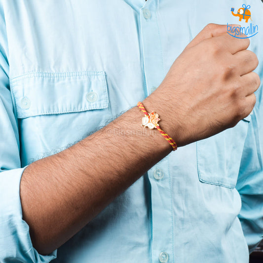 Ganesha Metallic Rakhi