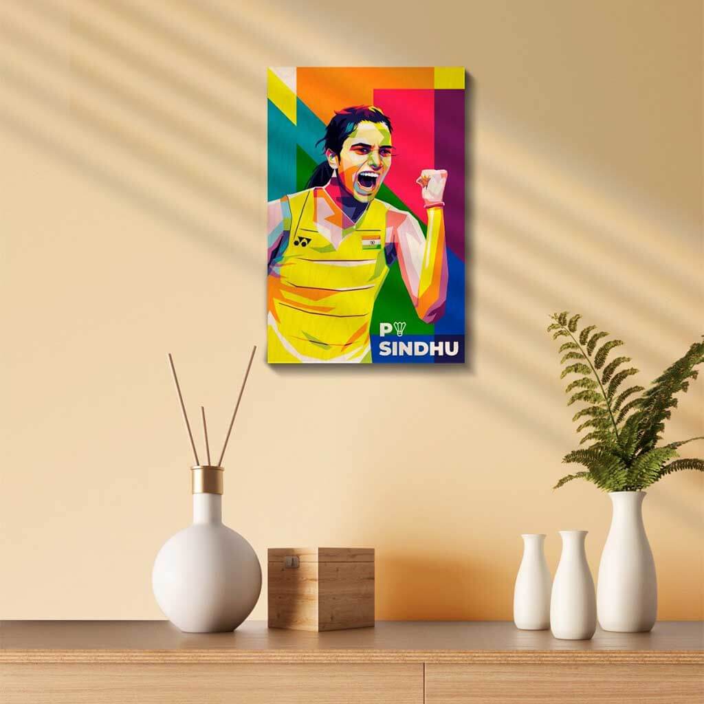 PV Sindhu Printed Wooden Frame