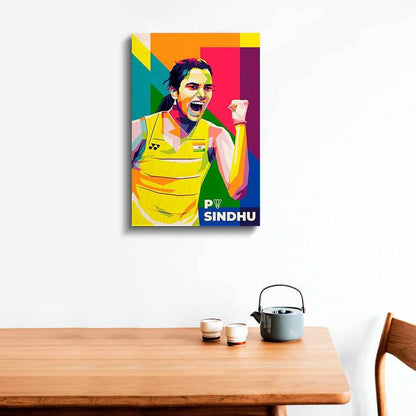 PV Sindhu Printed Wooden Frame
