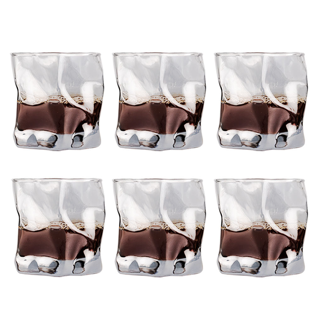 Black Twisted Fold Whiskey Glass