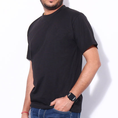 Classic Black Round Neck T-Shirt