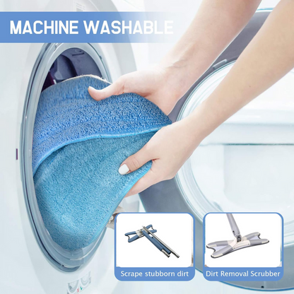 Adjustable 360° Flat Mop with Easy Squeeze – Long Handle Cleaning Mop for Floor, Wall, Ceiling