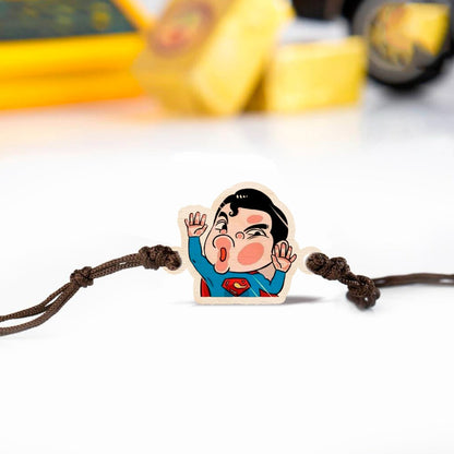 Superman Wooden Rakhi