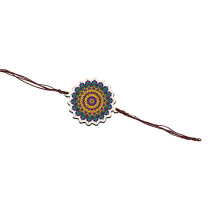 Mandala Wooden Special Rakhi for Brother