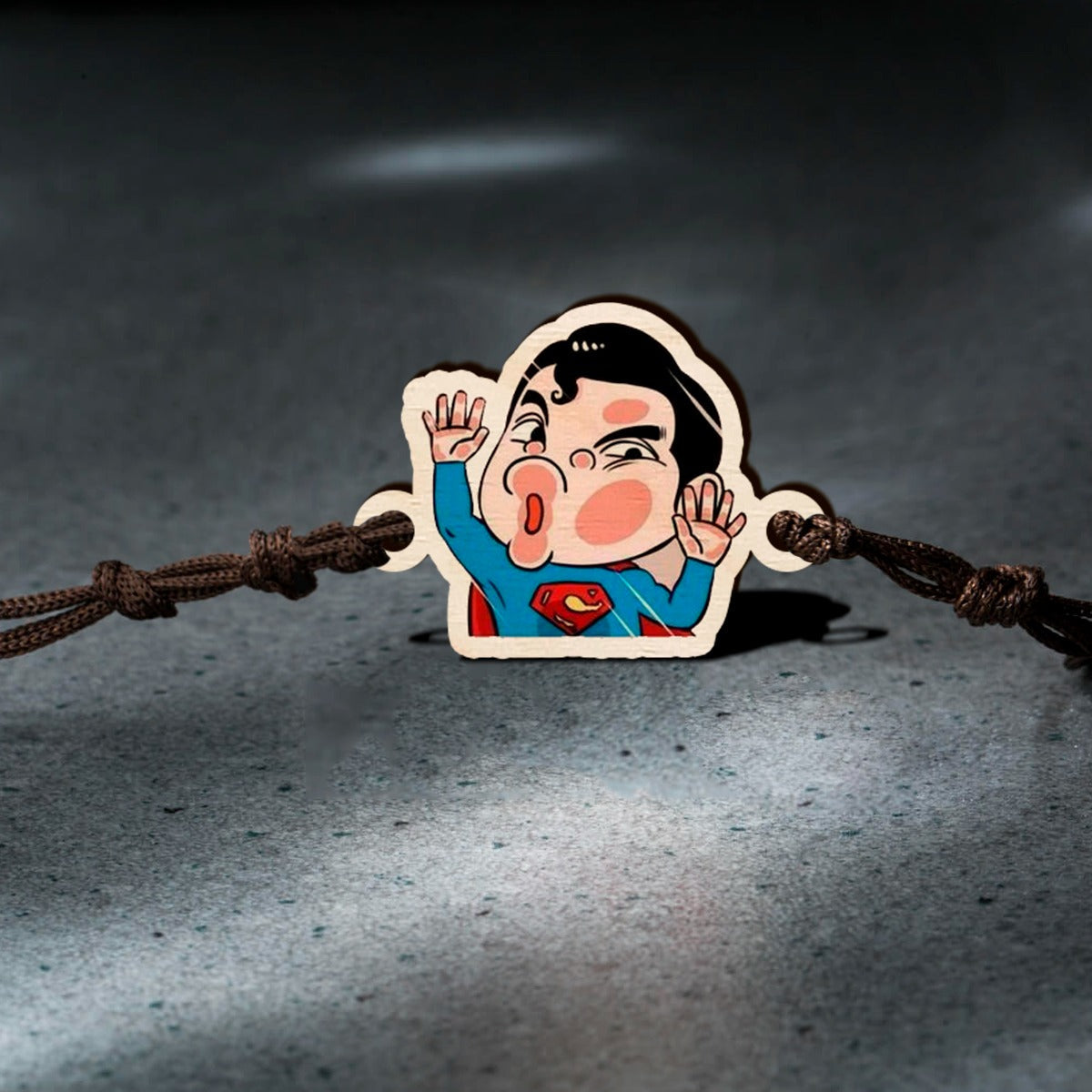 Superman Wooden Rakhi