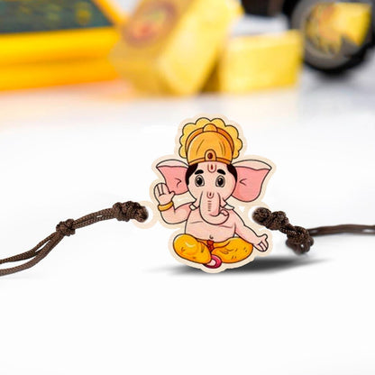 Ganesha Wooden Kids Rakhi