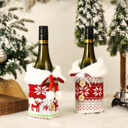 Christmas Wine Bottle Cover - Set of 2