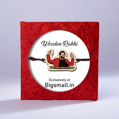 Hum Bhi Bana Lenge Wooden Rakhi