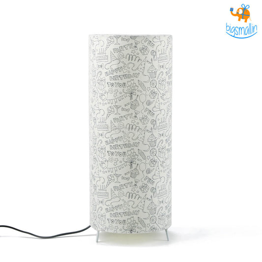 Happy Birthday Cylindrical Lamp