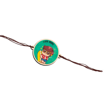 Cool Bhai Wooden Rakhi