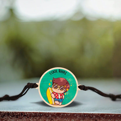 Cool Bhai Wooden Rakhi