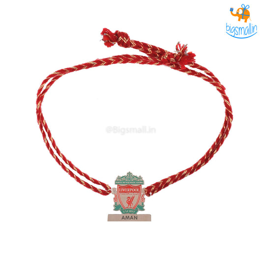 Personalized Liverpool Metallic Rakhi | COD Not Available