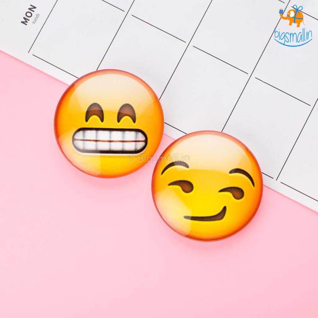 Emoji Crystal Glass Fridge Magnets- Set of 2