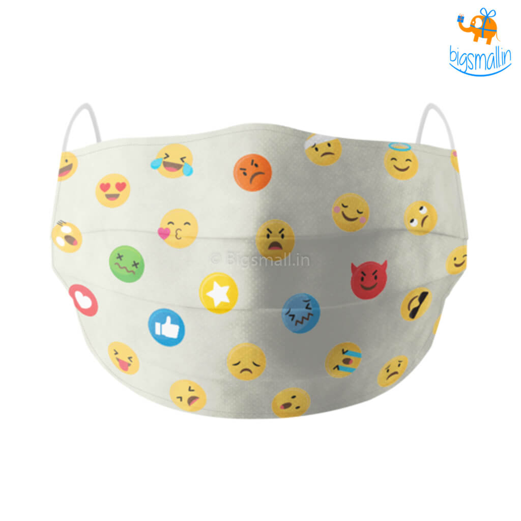 Emojis Cotton Mask With Filter
