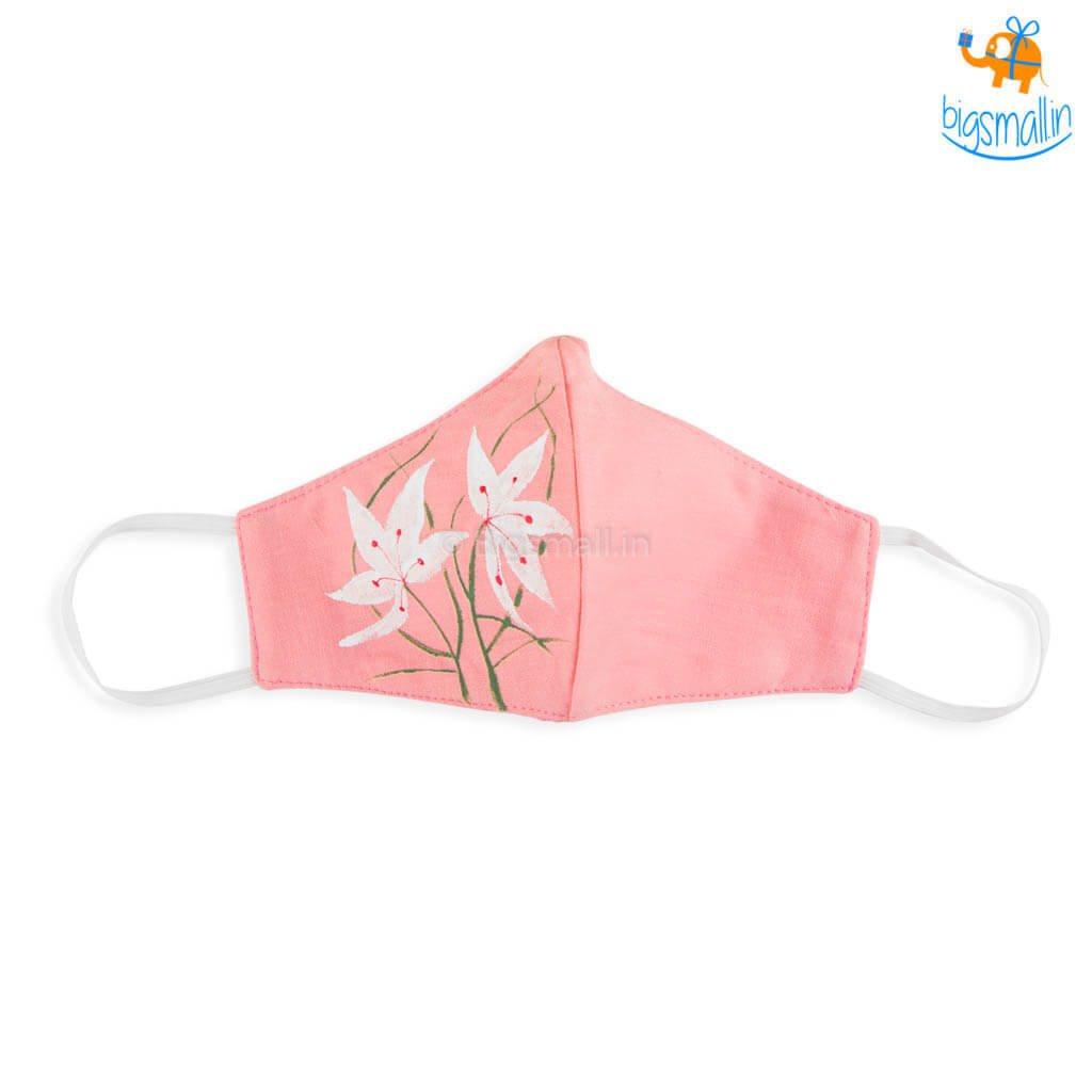 Hand-Painted Floral Cotton Mask